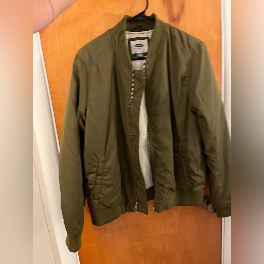 Old Navy Green Bomber Jacket. Size L